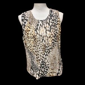 Calvin Klein ladies , sleeveless blouse animal print excellent condition medium